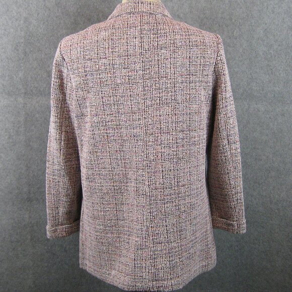 Nanette Lepore Open Front Tweed Blazer Jacket Pink Size M - Picture 5 of 7